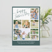 フォトコラージハッピーファーザーズデイ7写真 シーズンカード (スタンド正面)