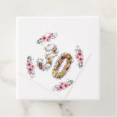 フォトコラージビッグ30歳の誕生日ピンクの花白 フェイバータグ (インサイチュ)