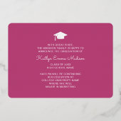 フォトコラージピンク&ゴールドフォイルグラードカード4枚 箔招待状 (裏面)