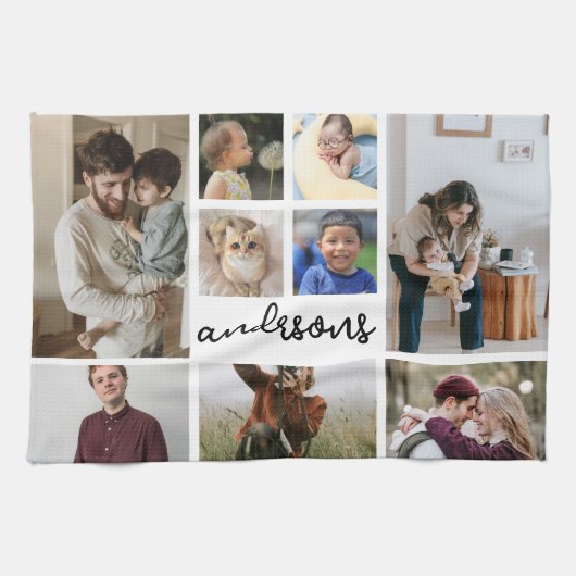 フォトコラージファミリーキッチンタオル キッチンタオル (横)