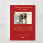 フォトコラージファミリークリスマスフラットホリデーカード シーズンカード (裏面)