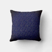 フォトコラージファミリーツリー装飾ネイビー金ゴールド クッション (裏面)