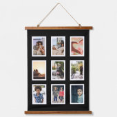 フォトコラージファミリーパーソナライズされた9 吊り下げ型タペストリー (正面)