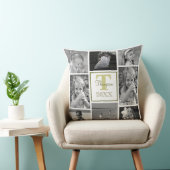 フォトコラージファミリーモノグラムモダントレンディー クッション (椅子)