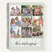 フォトコラージファミリーモノグラムレシピ本 ノートブック (正面)