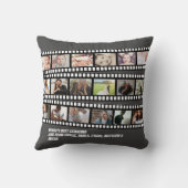 フォトコラージフィルムストリップパーソナライズされたDIYカスタム クッション (裏面)