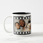 フォトコラージフィルムストリップパーソナライズされたDIYカスタム ツートーンマグカップ (左)