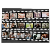 フォトコラージフィルムストリップパーソナライズされたDIYカスタム ラージペーパーバッグ (裏面)