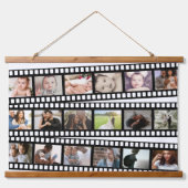 フォトコラージフィルムストリップパーソナライズされたDIYカスタム 吊り下げ型タペストリー (正面)