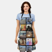 フォトコラージフルカラー記念ギフト8枚 エプロン (着用した状態)