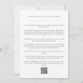 フォトコラージホワイトプリントまたはデジ結婚タル 招待状 (裏面)