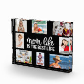 フォトコラージマザーズパーソナライズされたデイギフトブラック フォトブロック (右)