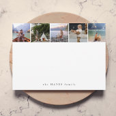 フォトコラージミニマリストのクリーンシンプル白 ノートカード