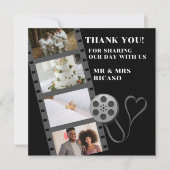 フォトコラージムービーストリップサンキューカード セーブザデート (正面)