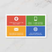 フォトコラージメトロモダンスタイル 名刺 (裏面)