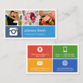 フォトコラージメトロモダンスタイル 名刺 (正面/裏面)