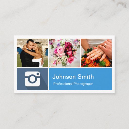 フォトコラージメトロモダンスタイル 名刺 (正面)