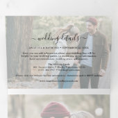 フォトコラージモダンュオーバーレイ3 in 1結婚's 三つ折り招待状 (内部最初)