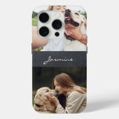 フォトコラージモノグラムチョークボード Case-Mate iPhoneケース (裏面)