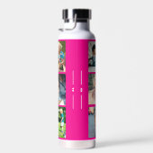 フォトコラージモノグラムパーソナライズされたピモダンンク ウォーターボトル (右面)