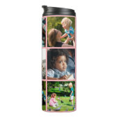 フォトコラージモノグラムパーソナライズされたモダン赤面 タンブラー (回転右)