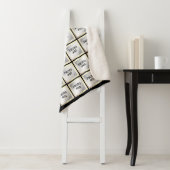 フォトコラージモノグラムブラック金ゴールドフレーム34写真 シェルパブランケット (インサイチュ)