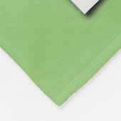 フォトコラージモノグラム名ピスタチオ緑 フリースブランケット (角)