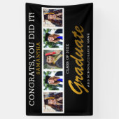 フォトコラージュおめでとう2025年卒業5名 横断幕 (縦)