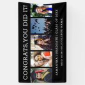 フォトコラージュおめでとう5名2023年卒業 横断幕 (縦)