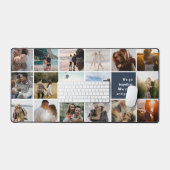 フォトコラージュおもしろいロマンチック引用文 デスクマット (キーボード&マウス)