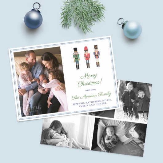 フォトコラージュくるみクラッカーメリークリスマス シーズンカード