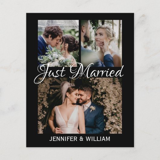 フォトコラージュたった今結婚しました結婚の発表 (正面)