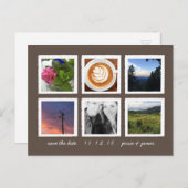 フォトコラージュで日付を保存 案内ポストカード (正面/裏面)