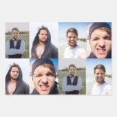 フォトコラージュで顔をオン ラッピングペーパーシート (正面3)