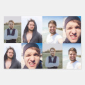 フォトコラージュで顔をオン ラッピングペーパーシート (正面)