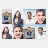 フォトコラージュで顔をオン ラッピングペーパーシート (正面3)