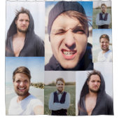 フォトコラージュで顔を シャワーカーテン (正面)