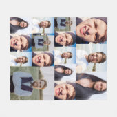 フォトコラージュで顔を フリースブランケット (正面(横))