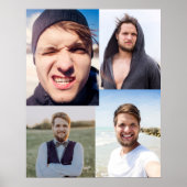 フォトコラージュで顔を ポスター (正面)