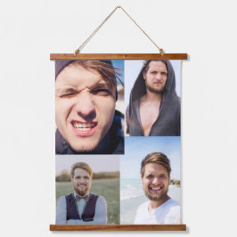 フォトコラージュで顔を 吊り下げ型タペストリー