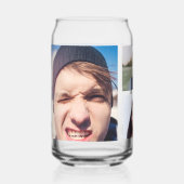 フォトコラージュで顔をA ガラス缶 (正面)