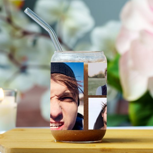 フォトコラージュで顔をA ガラス缶