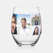フォトコラージュで顔をA ステムなしワイングラス (正面)