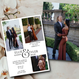 フォトコラージュとオーバーサイズアンパサンド婚約 招待状