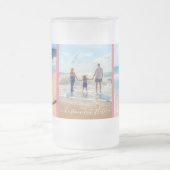 フォトコラージュとカスタム文字パーソナライズされた フロストグラスビールジョッキ (中央)