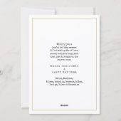 フォトコラージュとキャプションWhat a Year金ゴールド白 シーズンカード (裏面)