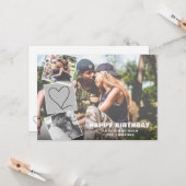 フォトコラージュとハートハッピーバースデー カード (正面/裏面インサイチュ)