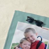 フォトコラージュとパステルカラーとカスタム文字 ビーチタオル (インサイチュ)