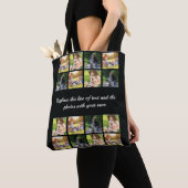 フォトコラージュと文字のトートバッグをカスタマイズ トートバッグ (クローズアップ)