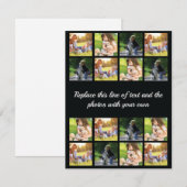 フォトコラージュと文字の招待 招待状 (正面/裏面)